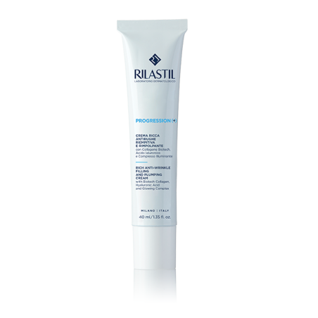Rilastil Progression Crema Ricca viso antirughe riempitiva e rimpolpante 40 ml Rilastil Progression Crema Ricca viso antirughe riempitiva e rimpolpante 40 ml