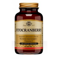 Solgar Fitocranberry - Integratore drenante con mirtillo rosso e vitamina C 60 capsule vegetali