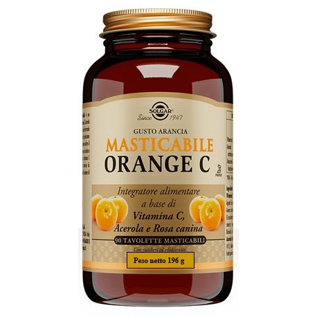 Solgar Orange C integratore di vitamina C antiossidante 90 tavolette masticabili