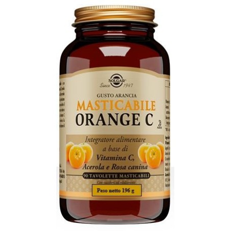 Solgar Orange C integratore di vitamina C antiossidante 90 tavolette masticabili Solgar Orange C integratore di vitamina C antiossidante 90 tavolette masticabili