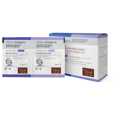 Fiocchi di Riso Emugen olio shampoo detergente capelli e cuoio capelluto 45 ml Fiocchi di Riso Emugen olio shampoo detergente capelli e cuoio capelluto 45 ml