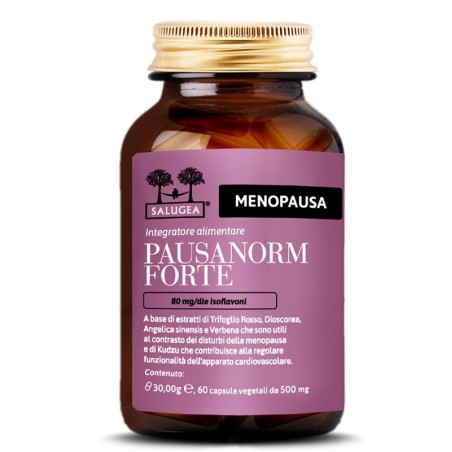Salugea Pausanorm Forte integratore per la menopausa 60 capsule vegetali Salugea Pausanorm Forte integratore per la menopausa 60 capsule vegetali