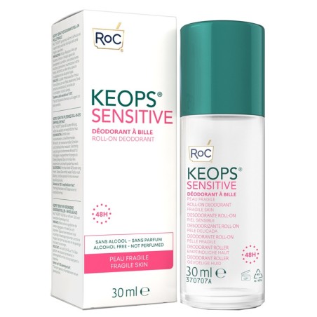 Roc Keops Sensitive Deodorante roll-on con complesso cattura odori 48h 30 ml Roc Keops Sensitive Deodorante roll-on con complesso cattura odori 48h 30 ml