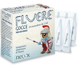 Fluere Gocce 20 Fiale Monodose Integratore al Fluoro per Denti e Vista