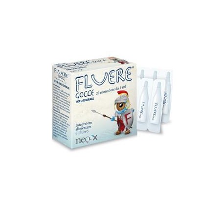 Fluere Gocce 20 Fiale Monodose Integratore al Fluoro per Denti e Vista