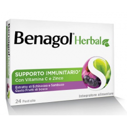 BENAGOL HERBAL FRUTTI DI BOSCO 24 PASTIGLIE