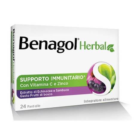 BENAGOL HERBAL FRUTTI DI BOSCO 24 PASTIGLIE