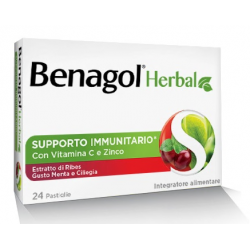BENAGOL HERBAL MENTA E CILIEGIA 24 PASTIGLIE
