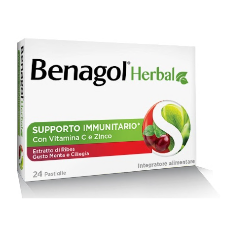 BENAGOL HERBAL MENTA E CILIEGIA 24 PASTIGLIE