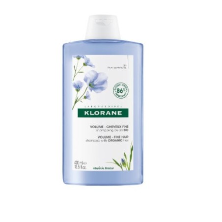 Klorane Shampoo volumizzante capelli fini al lino bio 400 ml Klorane Shampoo volumizzante capelli fini al lino bio 400 ml