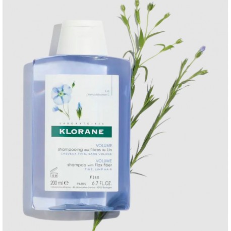 Klorane Shampoo alle fibre di lino per capelli sottili 200 ml