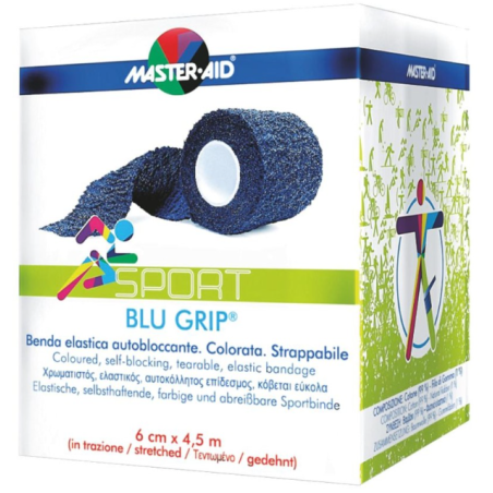 Master Aid Blugrip Benda Elastica Autobloccante 6x4,5 cm Master Aid Blugrip Benda Elastica Autobloccante 6x4,5 cm