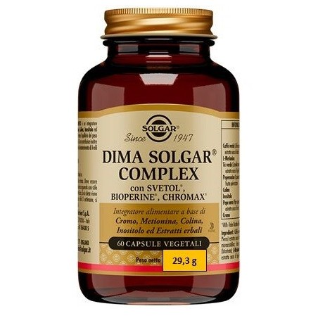 Solgar Dima Complex - Integratore per dimagrire 60 capsule vegetali Solgar Dima Complex - Integratore per dimagrire 60 capsule vegetali