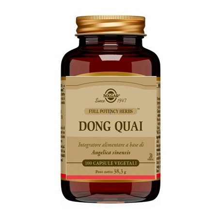 Solgar Dong Quai integratore per dolori mestruali 100 capsule vegetali Solgar Dong Quai integratore per dolori mestruali 100 capsule vegetali
