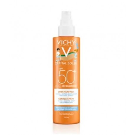 Vichy Capital Soleil Spray solare per bambini SPF50+ resistente all'acqua 200 ml