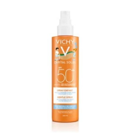 Vichy Capital Soleil Spray solare per bambini SPF50+ resistente all'acqua 200 ml Vichy Capital Soleil Spray solare per bambini SPF50+ resistente all'acqua 200 ml