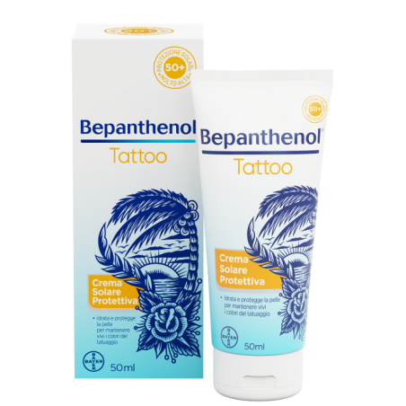 BEPANTHENOL TATTOO CREMA SOLARE PROTETTIVA SPF50+ 50 ML BEPANTHENOL TATTOO CREMA SOLARE PROTETTIVA SPF50+ 50 ML