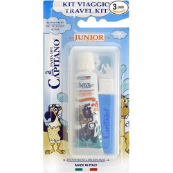 Pasta del Capitano Kit Junior da viaggio con spazzolino pieghevole e dentifricio per bambini 20 ml