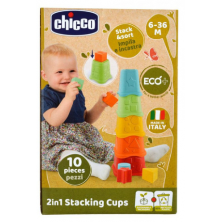 CHICCO GIOCO 2IN1 STACKING CUPS ECO+