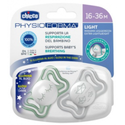 CHICCO SUCCHIETTO LIGHT LUMI SILICONE 16-36M 2 PEZZI
