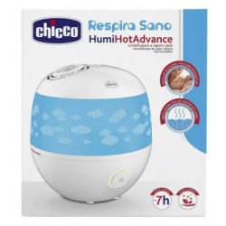 Confezione con un umidificatore Chicco Humi Hot Advance e una vaschetta porta essenze.