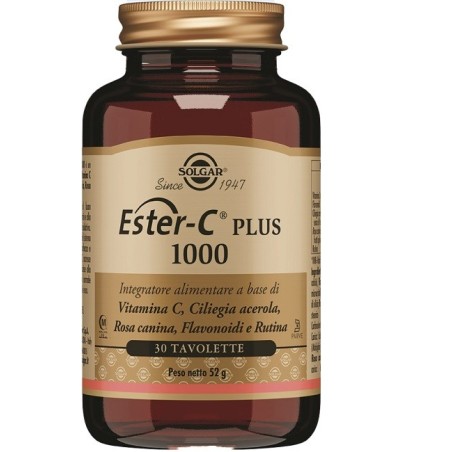 Solgar Ester-C Plus 1000 integratore per il sistema immunitario 30 tavolette Solgar Ester-C Plus 1000 integratore per il sistema immunitario 30 tavolette