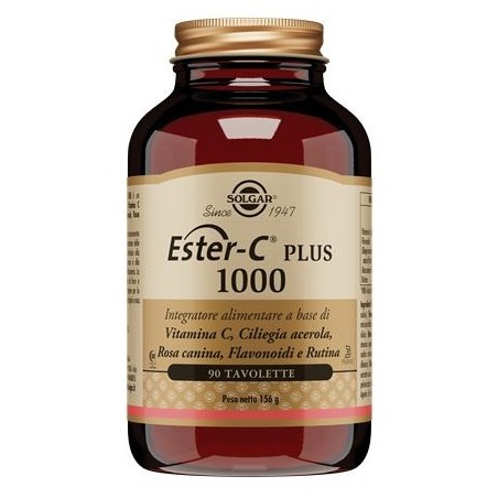 Solgar Ester-C Plus 1000 integratore per le difese immunitarie 90 tavolette Solgar Ester-C Plus 1000 integratore per le difese immunitarie 90 tavolette