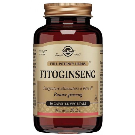 Solgar Fitoginseng integratore energizzante 50 capsule vegetali