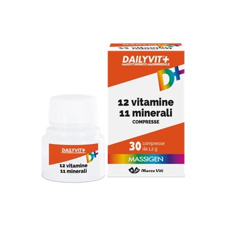 Dailyvit+ 12 Vitamine 11 Minerali integratore multivitaminico 30 compresse Dailyvit+ 12 Vitamine 11 Minerali integratore multivitaminico 30 compresse