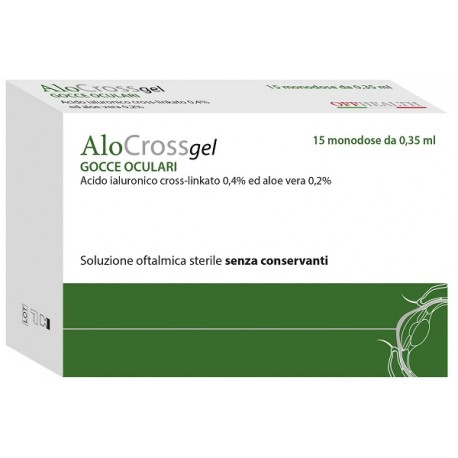 Alocrossgel Soluzione Oftalmica gocce oculari senza conservanti 15 monodose da 0,35 ml