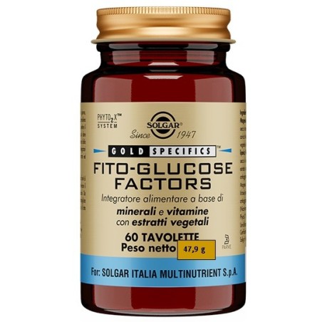 Solgar Fitoglucose Factors Integratore a base di minerali e vitamine 60 tavolette Solgar Fitoglucose Factors Integratore a base di minerali e vitamine 60 tavolette