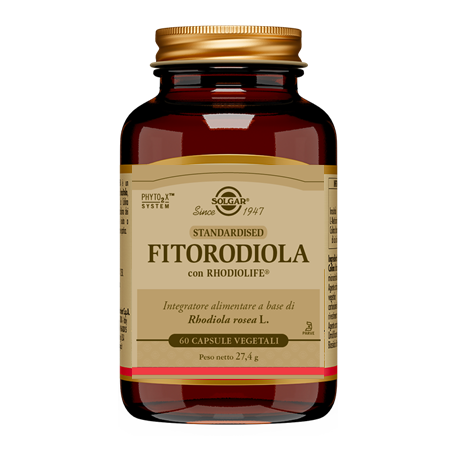 Solgar Fitorodiola - Integratore tonico adattogeno 60 capsule vegetali