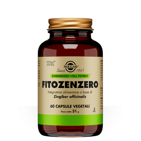 Solgar Fitozenzero integratore antinausea 60 capsule vegetali Solgar Fitozenzero integratore antinausea 60 capsule vegetali