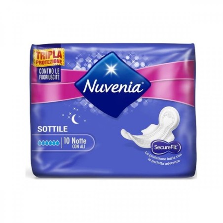 Nuvenia Sottile Notte assorbente con ali confezione da 10 pezzi Nuvenia Sottile Notte assorbente con ali confezione da 10 pezzi