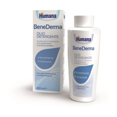 Humana Benederma Olio detergente emolliente pelle secca a tendenza atopica 250 ml Humana Benederma Olio detergente emolliente pelle secca a tendenza atopica 250 ml