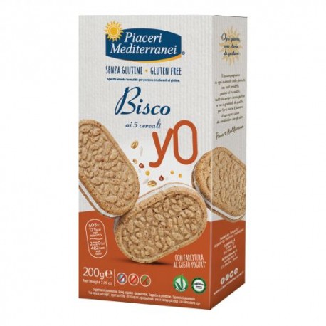 Piaceri Mediterranei Bisco Yo 5 Cereali biscotti gusto yogurt senza glutine 200 g