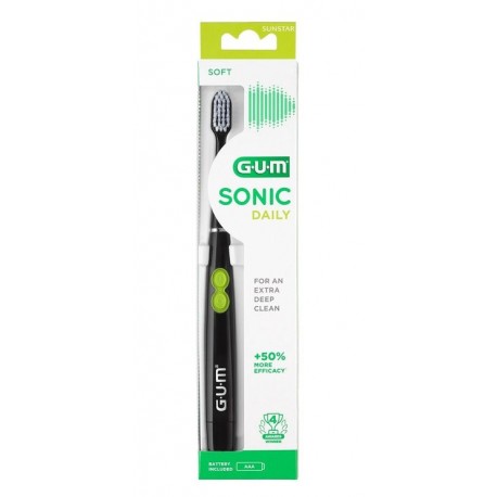 Gum Sonic Daily Spazzolino elettrico sonico a batteria nero 