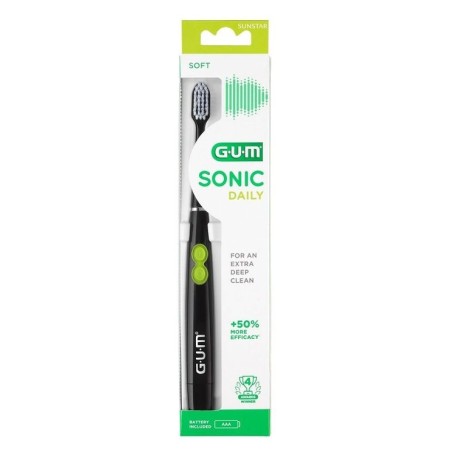 Gum Sonic Daily Spazzolino elettrico sonico a batteria nero Gum Sonic Daily Spazzolino elettrico sonico a batteria nero