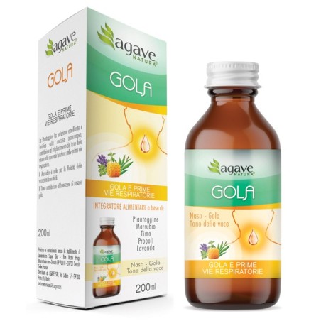 Agave Natura Gola sciroppo lenitivo per prime vie respiratorie 200 ml Agave Natura Gola sciroppo lenitivo per prime vie respiratorie 200 ml