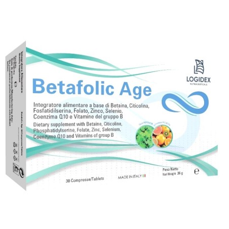 Logidex Betafolic Age integratore antiossidante ricostituente 30 compresse Logidex Betafolic Age integratore antiossidante ricostituente 30 compresse