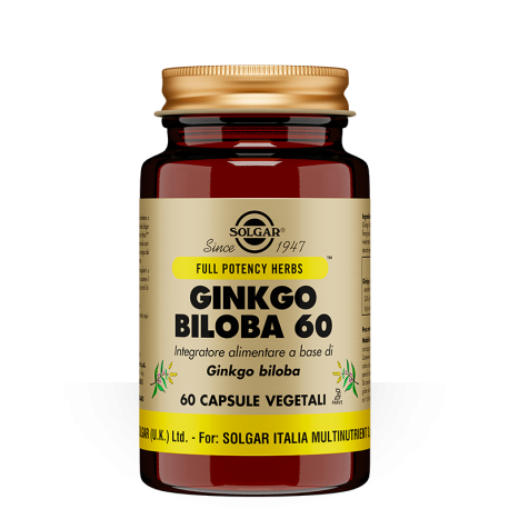 Solgar Ginkgo Biloba 60 integratore per la circolazione 60 capsule