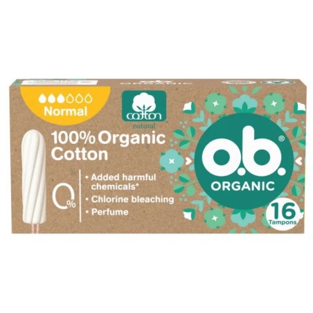 OB Procomfort Normal Organic assorbenti interni in cotone bio flusso regolare 16 pezzi OB Procomfort Normal Organic assorbenti interni in cotone bio flusso regolare 16 pezzi