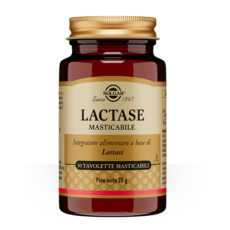 Solgar Lactase integratore per intolleranza al lattosio 30 tavolette masticabili Solgar Lactase integratore per intolleranza al lattosio 30 tavolette masticabili
