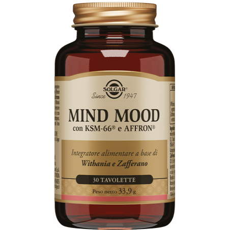 Solgar Mind Mood 30 tavolette - Integratore per il benessere mentale Solgar Mind Mood 30 tavolette - Integratore per il benessere mentale