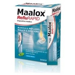 Maalox Reflurapid 20 Bustine Contro Reflusso e Bruciore di Stomaco