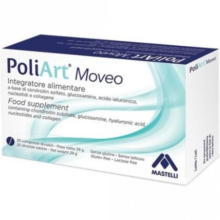 Poliart Moveo integratore per mobilità articolare 20 compresse divisibili Poliart Moveo integratore per mobilità articolare 20 compresse divisibili
