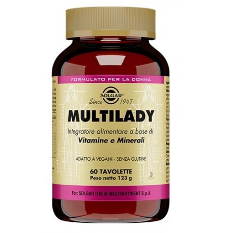 Solgar Multilady 60 tavolette - Integratore multivitaminico per la donna