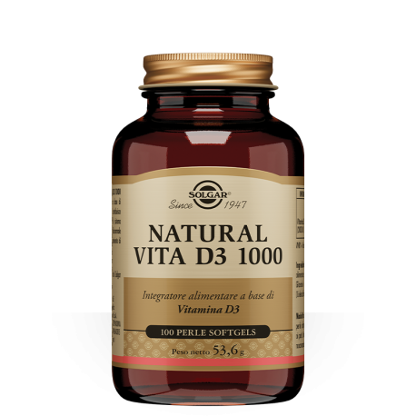 Solgar Natural Vita D3 1000 - Integratore a base di vitamina D3