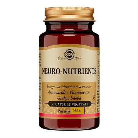 Solgar Neuro Nutrients - Integratore con vitamine e ginkgo biloba 30 capsule vegetali Solgar Neuro Nutrients - Integratore con vitamine e ginkgo biloba 30 capsule vegetali