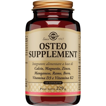 Solgar Osteo Supplement integratore per ossa e denti 120 tavolette Solgar Osteo Supplement integratore per ossa e denti 120 tavolette